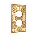 Nouveau 1G Duplex Wall Plate in Brushed Gold