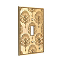 Nouveau 1G Toggle Wall Plate in Brushed Gold