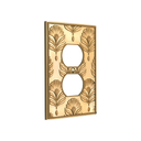 Nouveau 1G Duplex Wall Plate in Brushed Gold
