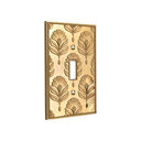 Nouveau 1G Toggle Wall Plate in Brushed Gold