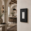 Pearl 1-gang rocker wall plate in Black, lifestyle photo