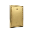 Pearl 1-gang blank wall plate in Brushed Gold