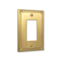 Pearl 1-gang rocker switch plate in Brushed Gold