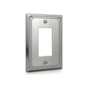 Pearl 1-gang rocker switch plate in Brushed Nickel