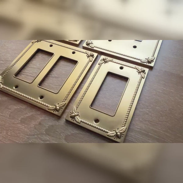 Honey Bee Brushed Gold Wall Plate Video: Heavy Metal Weight Test