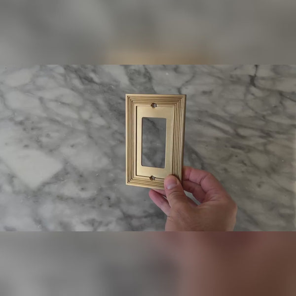 Estate Brushed Gold Wall Plate Video: Heavy Metal Weight Test