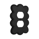 Scallop 1G Duplex Wall Plate in Black