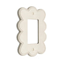 Scallop 1G Rocker Wall Plate in Warm Ivory