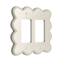 Scallop 2G Rocker Wall Plate in Warm Ivory