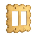 Scallop 2G Rocker Wall Plate in Brushed Gold