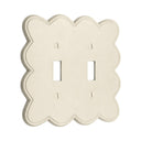 Scallop 2G Toggle Wall Plate in Warm Ivory