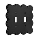 Scallop 2G Toggle Wall Plate in Black