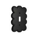 Scallop 1G Toggle Wall Plate in Black