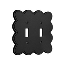Scallop 2G Toggle Wall Plate in Black