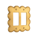 Scallop 2G Rocker Wall Plate in Brushed Gold