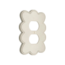 Scallop 1G Duplex Wall Plate in Warm Ivory