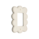 Scallop 1G Rocker Wall Plate in Warm Ivory