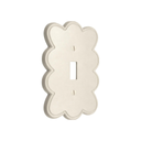 Scallop 1G Toggle Wall Plate in Warm Ivory