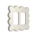 Scallop 2G Rocker Wall Plate in Warm Ivory