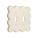 Scallop 2G Toggle Wall Plate in Warm Ivory