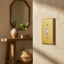 Signature 1G Toggle Wall Plate | Polished Gold - Lifestyle