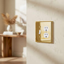 Signature 2G TD Combo Wall Plate | Polished Gold - Lifestyle