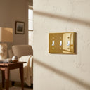 Signature 3G Toggle Wall Plate | Polished Gold - Lifestyle
