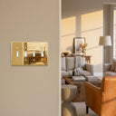 Signature 4G Toggle Wall Plate | Polished Gold - Lifestyle