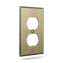 Signature 1-gang duplex outlet cover in Aged Gold
