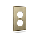 Signature 1-gang duplex outlet cover in Aged Gold