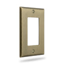 Signature 1-gang rocker switch plate in Aged Gold