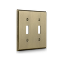 Signature 2-gang toggle switch plate in Aged Gold