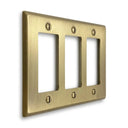 Signature 3-gang rocker switch plate in Aged Gold