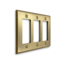 Signature 3-gang rocker switch plate in Aged Gold
