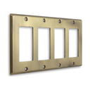 Signature 4-gang rocker switch plate in Aged Gold