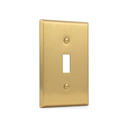 Signature 1-gang toggle switch plate in Brushed Brass