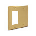 Signature 2G Blank Rocker wall plate in Brushed Brass