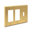 Signature 3G Rocker Rocker Toggle wall plate in Brushed Brass