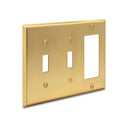 Signature 3G Rocker Toggle wall plate in Brushed Brass