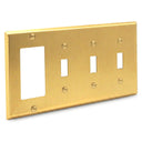 Signature 4G Rocker Toggle Toggle Toggle wall plate in Brushed Brass