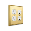 Signature 2G Duplex Wall Plate | Polished Gold - Lifestyle